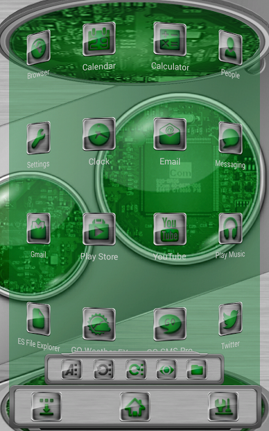 Next launcher theme TechGreen