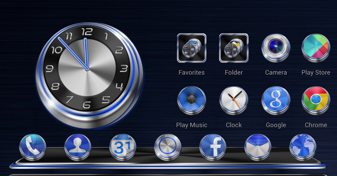 Next Launcher Theme Techno 3D