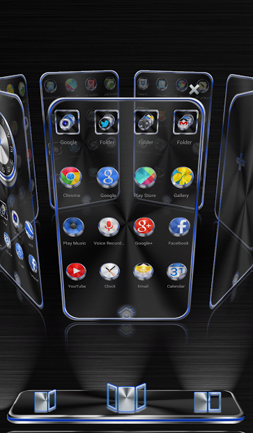 Next Launcher Theme Techno 3D