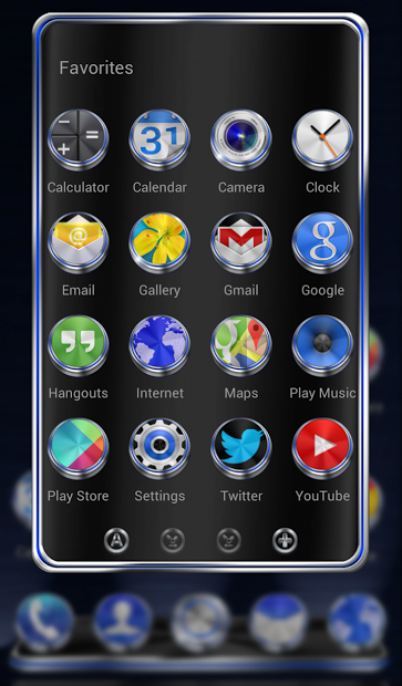 Next Launcher Theme Techno 3D