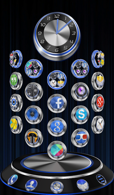 Next Launcher Theme Techno 3D