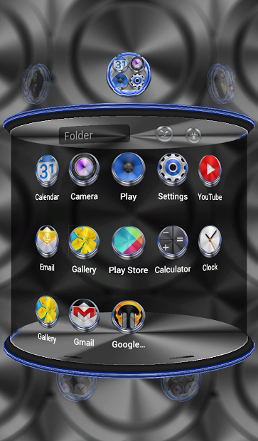 Next Launcher Theme Techno 3D