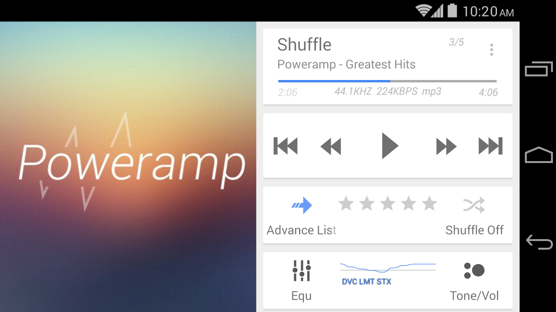 Poweramp 5in1 Now/Card UI Skin