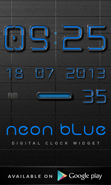 Poweramp Skin NEON BLUE