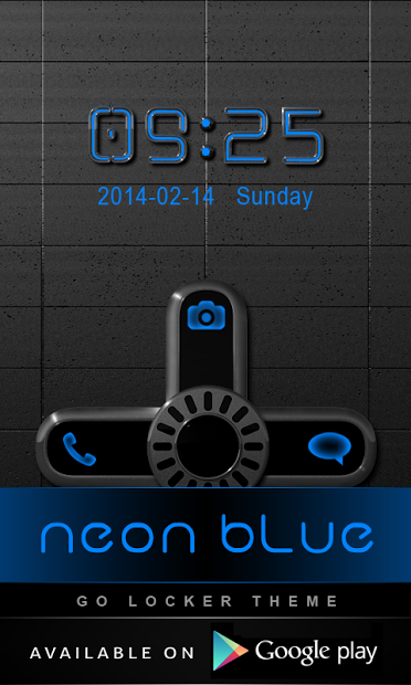 Poweramp Skin NEON BLUE