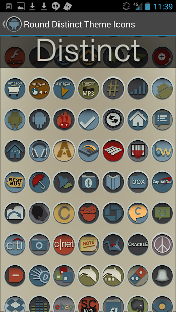 Round Distinct Launcher Theme