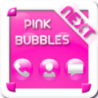 Pink Bubbles Next Launcher 3D 2.0
