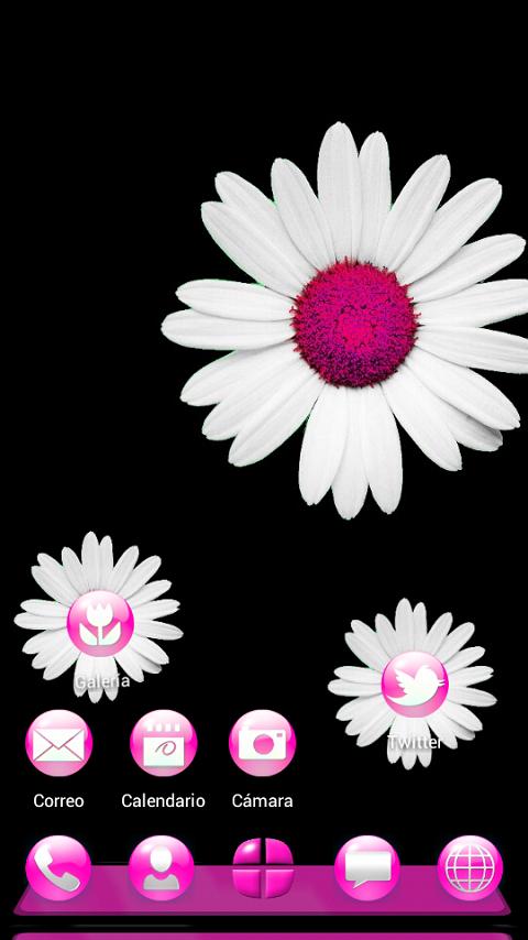 Pink Bubbles Next Launcher 3D