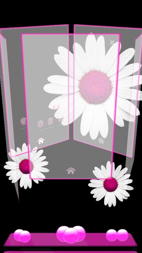 Pink Bubbles Next Launcher 3D