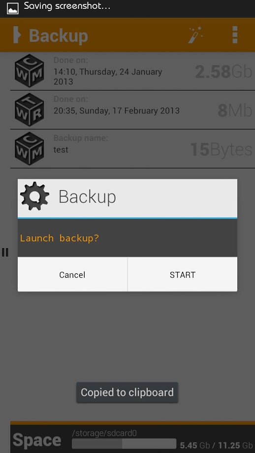 OBackup - Nandroid backup