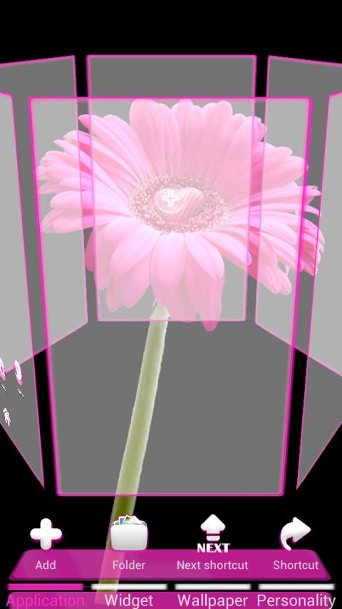 Pink Bubbles Next Launcher 3D