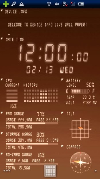 Device Info Ex Live Wallpaper