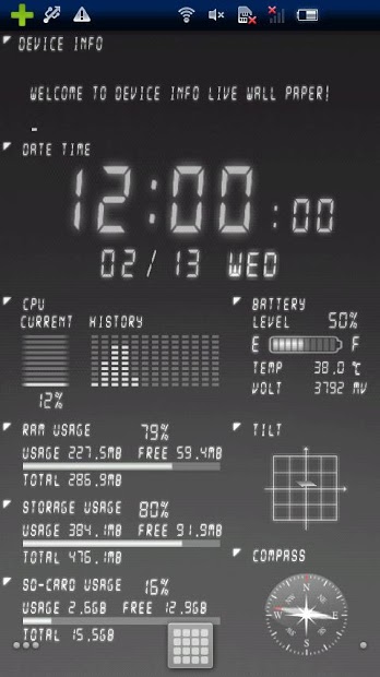 Device Info Ex Live Wallpaper