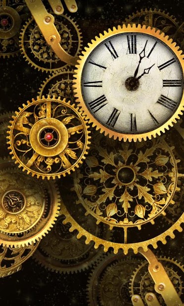 Gold Clock Live Wallpaper HD