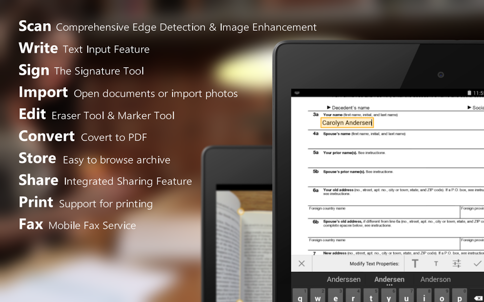 ScanWritr Pro: scan, PDF, fax