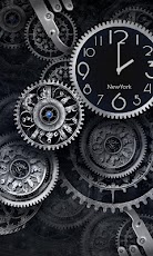 Black clock live wallpaper