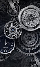 Black clock live wallpaper