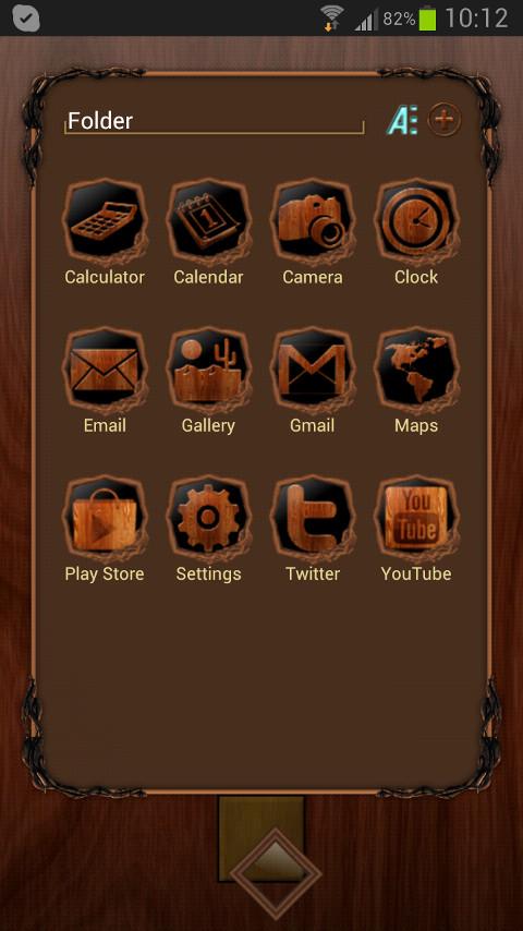 Next Launcher Wood Theme