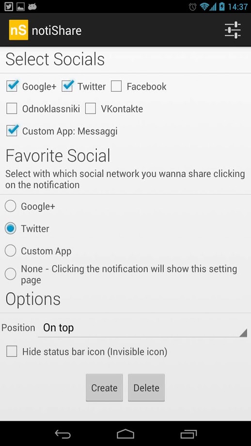 notiShare - Notification Share