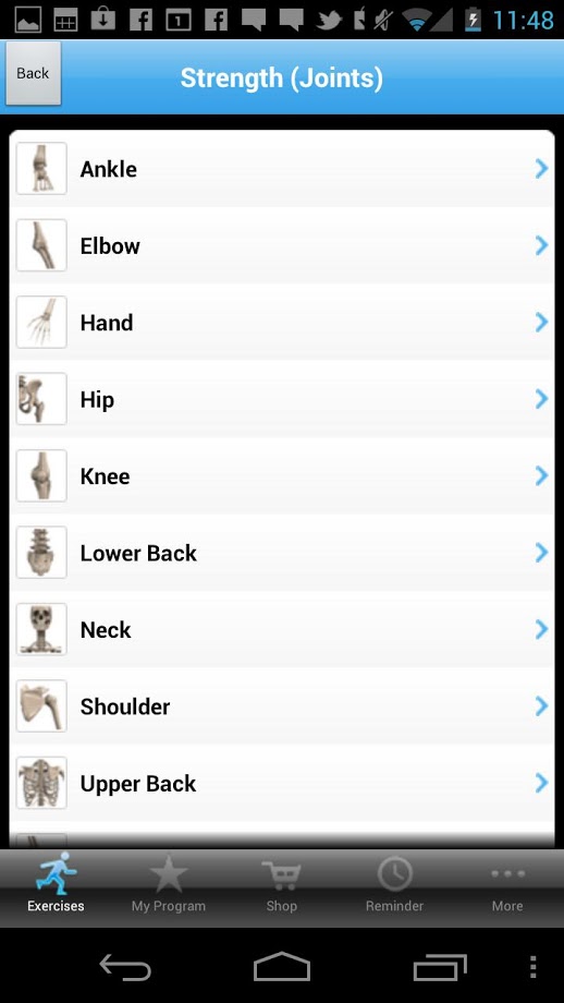 PhysioAdvisor Exercises