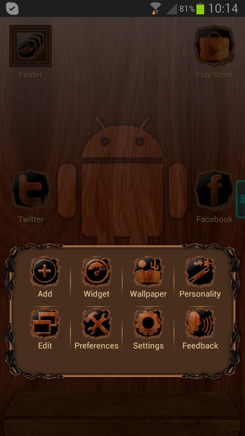 Next Launcher Wood Theme