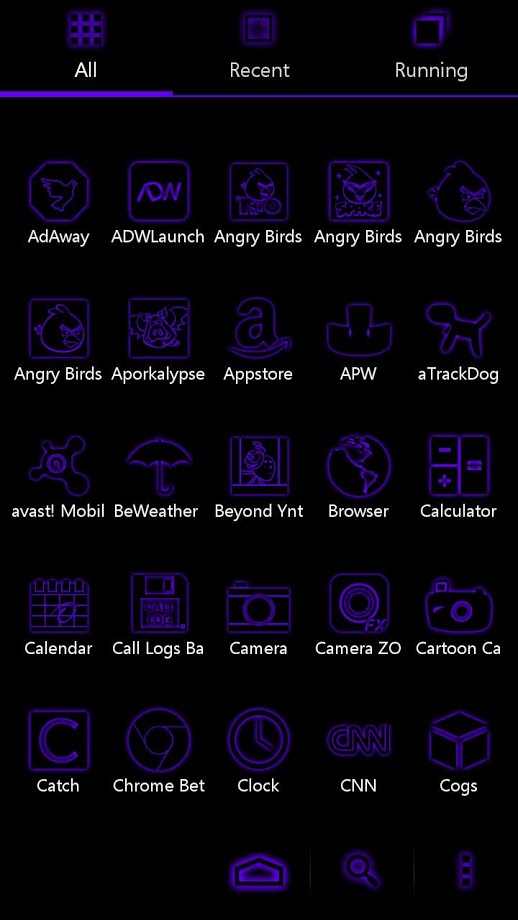 GO Apex Nova Theme Purple Glow