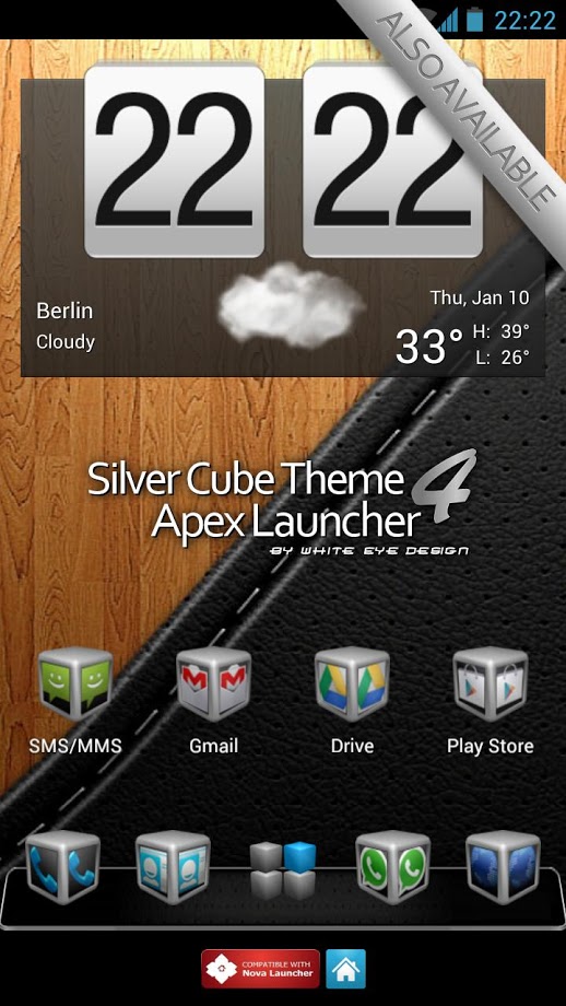 Cube Theme 4 Apex Launcher