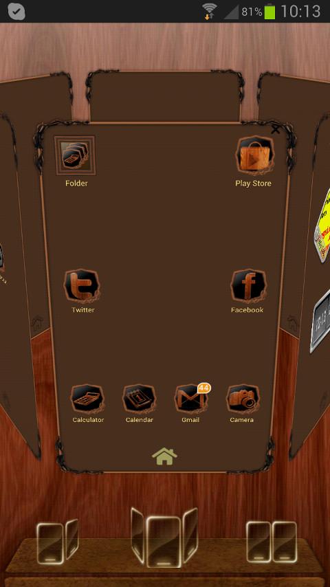 Next Launcher Wood Theme