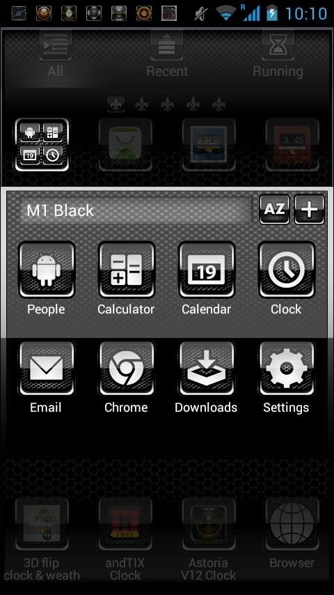 black go launcher ex theme