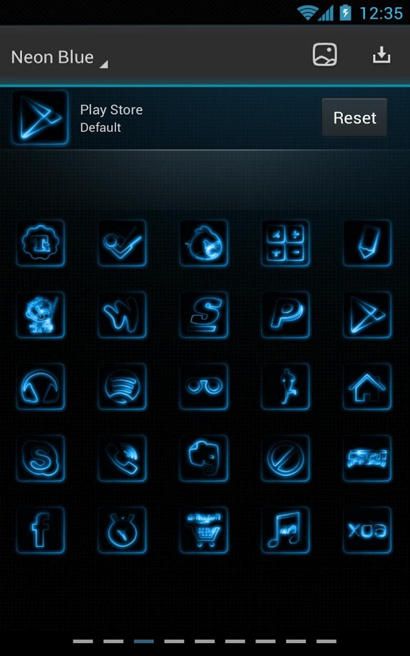 Next Launcher Neon Blue Theme