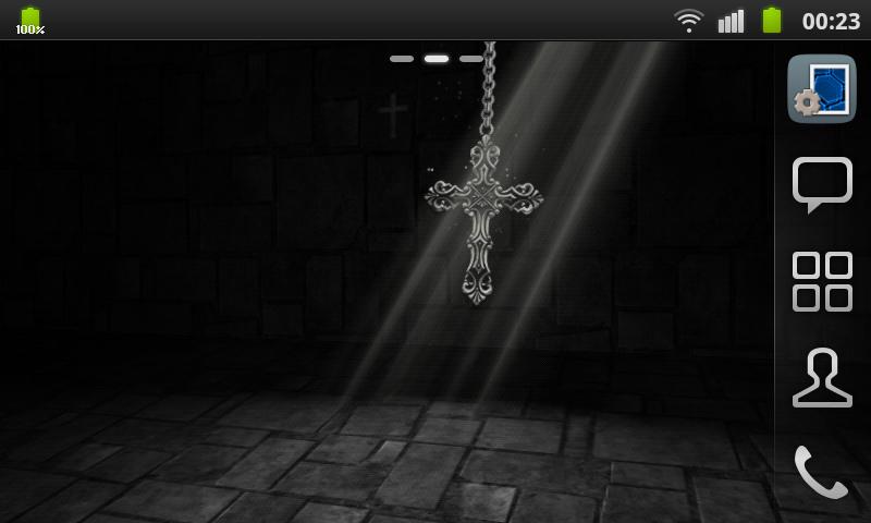 3D Cross Pendant Wallpaper