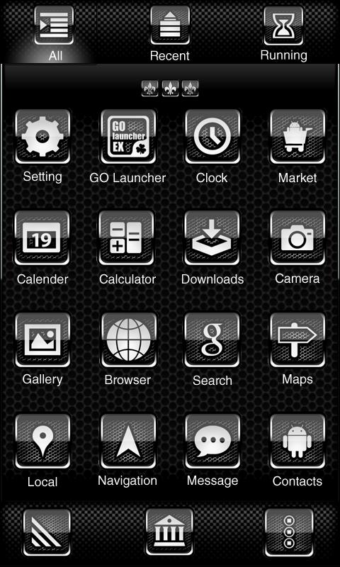 black go launcher ex theme