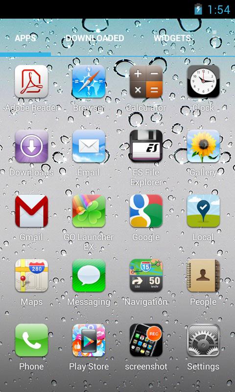 iPhone HD Go Apex ADW Theme