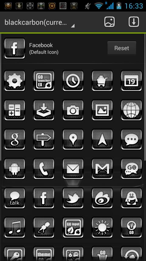 black go launcher ex theme