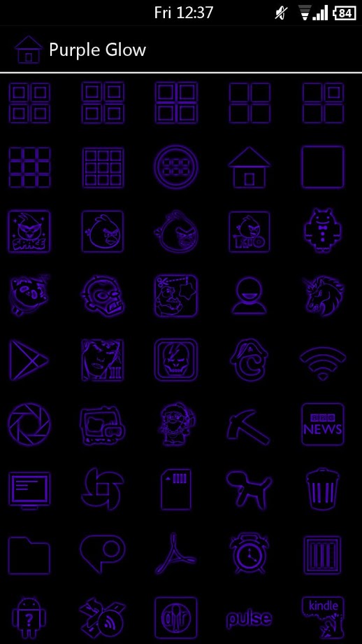 GO Apex Nova Theme Purple Glow