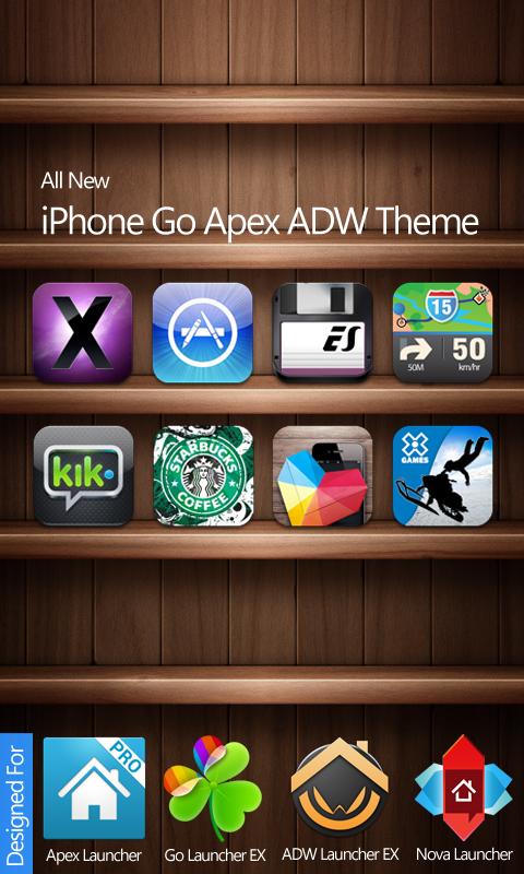 iPhone HD Go Apex ADW Theme