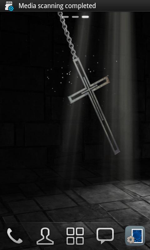 3D Cross Pendant Wallpaper