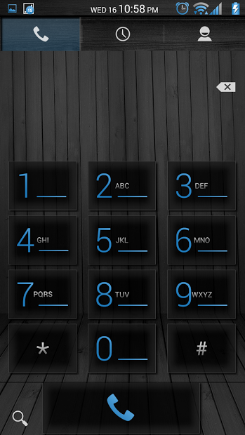 Black Wood Blue CM11 Theme