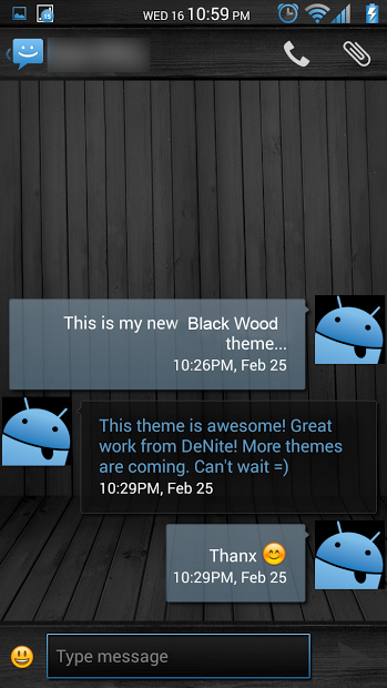 Black Wood Blue CM11 Theme