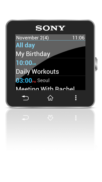 Calendar for SmartWatch 2