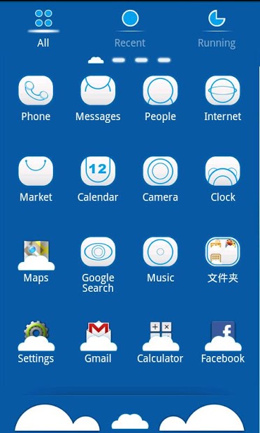 Cloud Theme GO Launcher EX