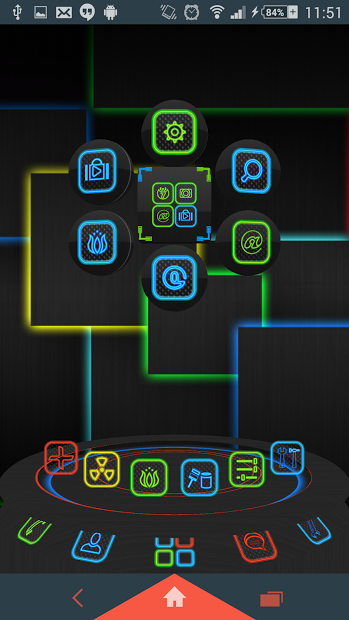 Glowing Next Launcher 3D Theme