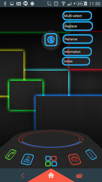 Glowing Next Launcher 3D Theme