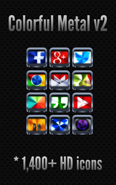 Icon Pack - Colorful Metal v2