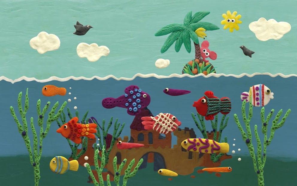 Plasticine ocean