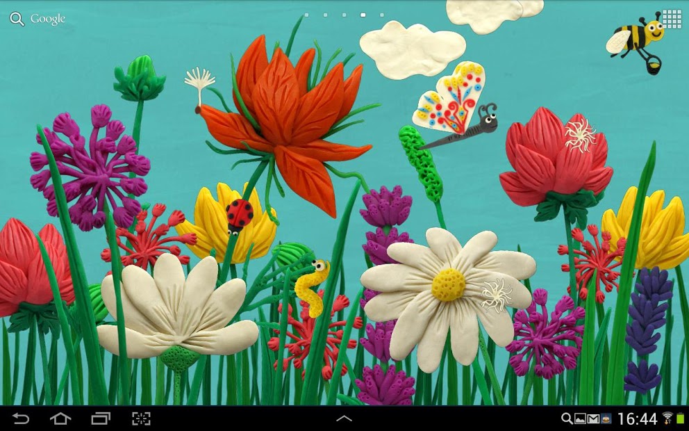 Plasticine Spring flowers LWP