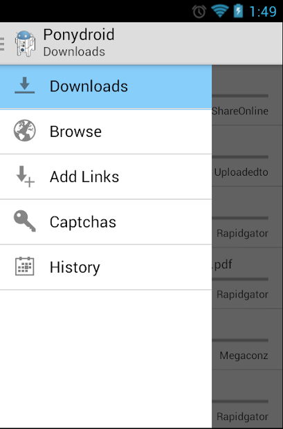 Ponydroid Download Manager