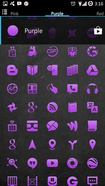 Purple Go Apex Nova Icon Theme