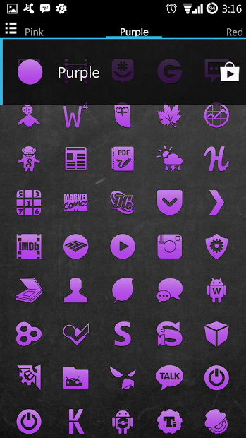 Purple Go Apex Nova Icon Theme