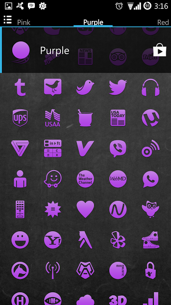 Purple Go Apex Nova Icon Theme